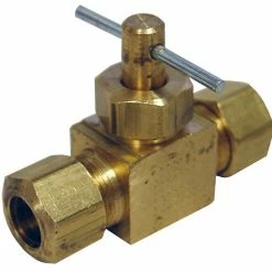 JMF Company 3/8 Comp x 3/8 Comp Straight Needle Vlv Lead Free - 4338687 - Hardware