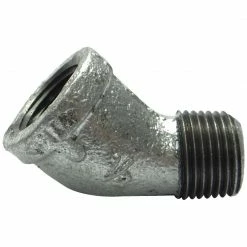 JMF Company 1/8 Fip x 1/8 Mip Galv 45 Street Elbow Barcoded - 3729502029802 - Hardware