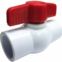 JMF Company 1 1/4 S x 1 1/4 S PVC Sch 40 Ball Valve - 8183220209802 - Hardware